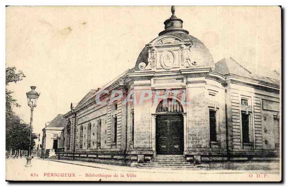 CPA Perigueux Bibliotheque de la ville Library
