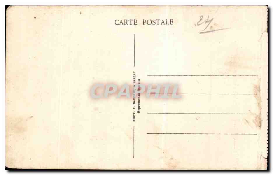 CPA Sarlat Maison du 14eme Hotel Plamon — Rückseite