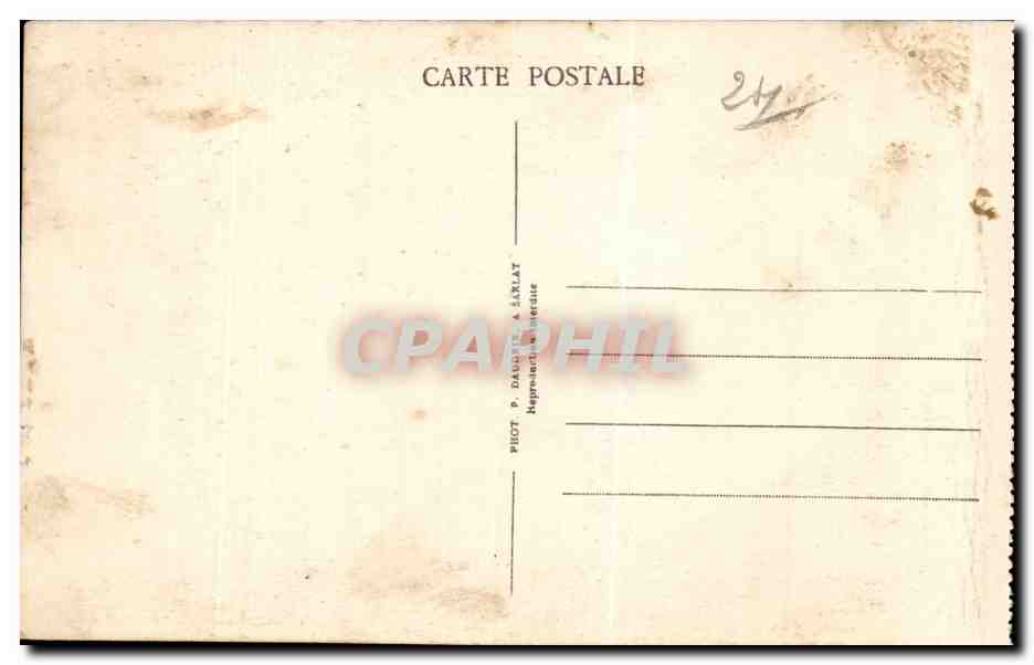 CPA Sarlat Hotel de Maleville — Verso
