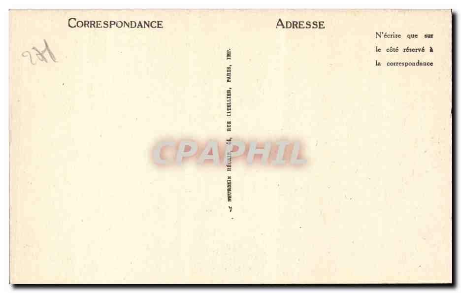 CPA Claude Monet L'eglise de Valheuil — Verso