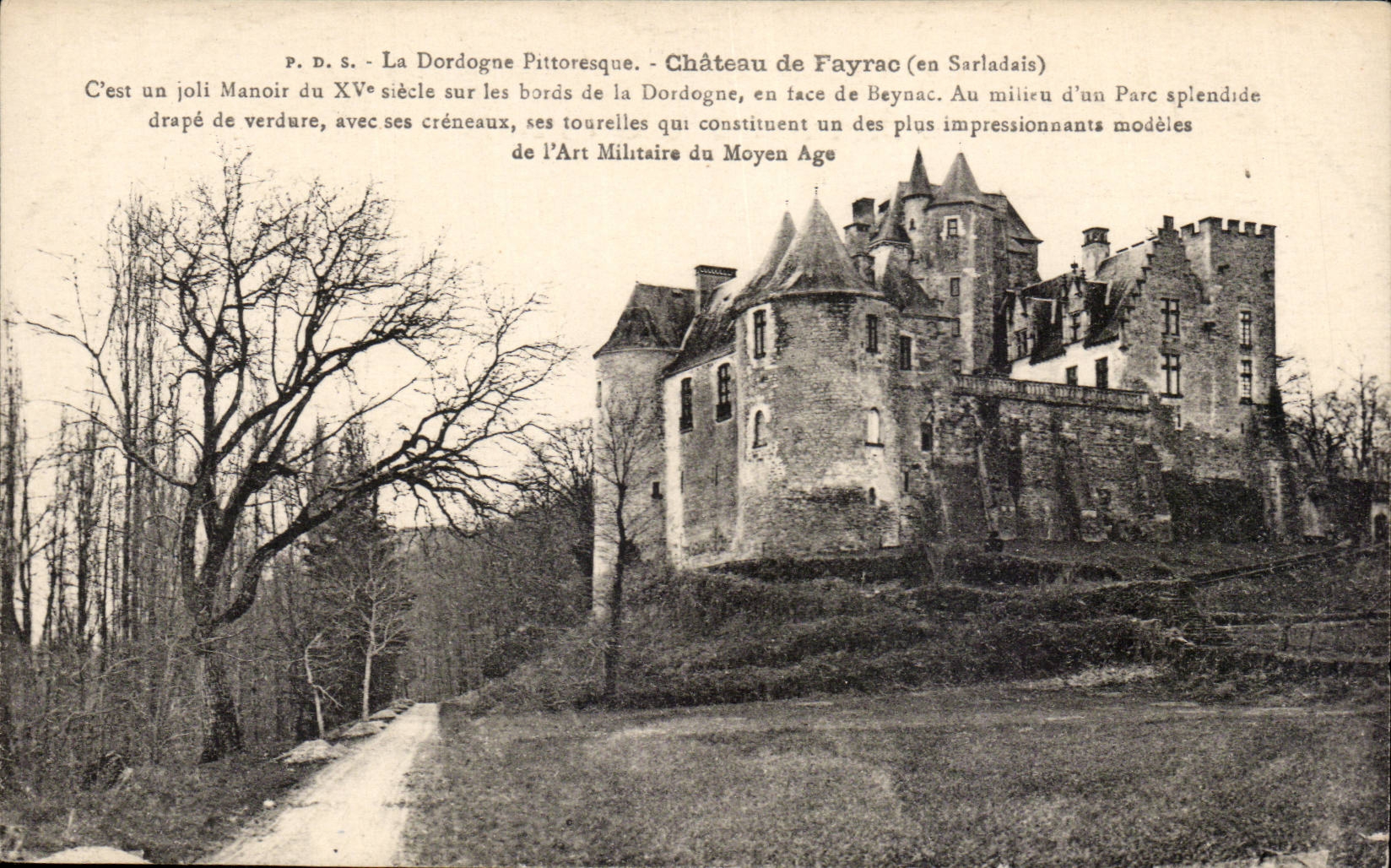 Château de Fayrac (en Sarladais) — La Dordogne pittoresque — P.D.S.