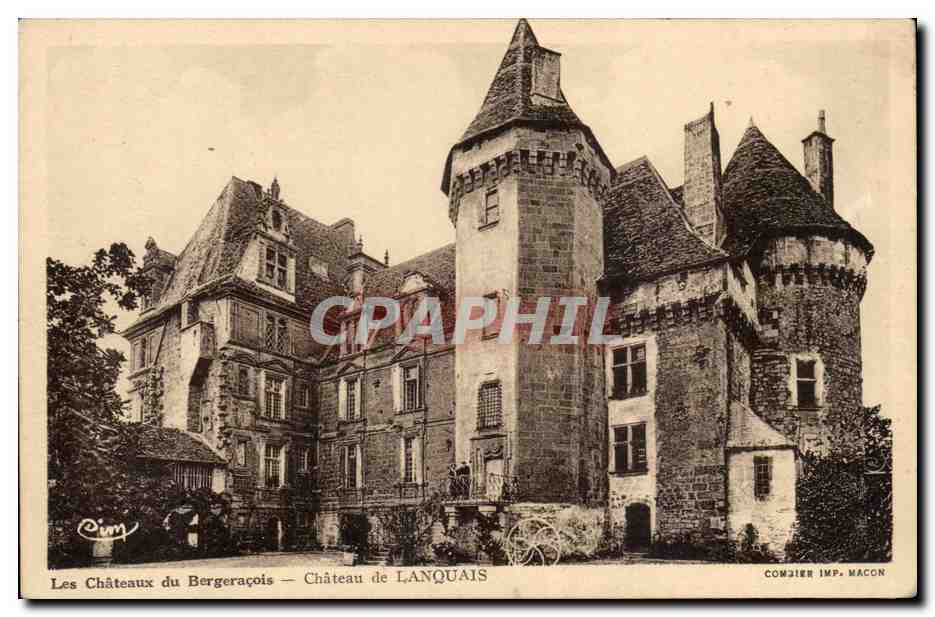 Châteaux du Bergeracois — Château de LANQUAIS — Comjier Imp. Macon