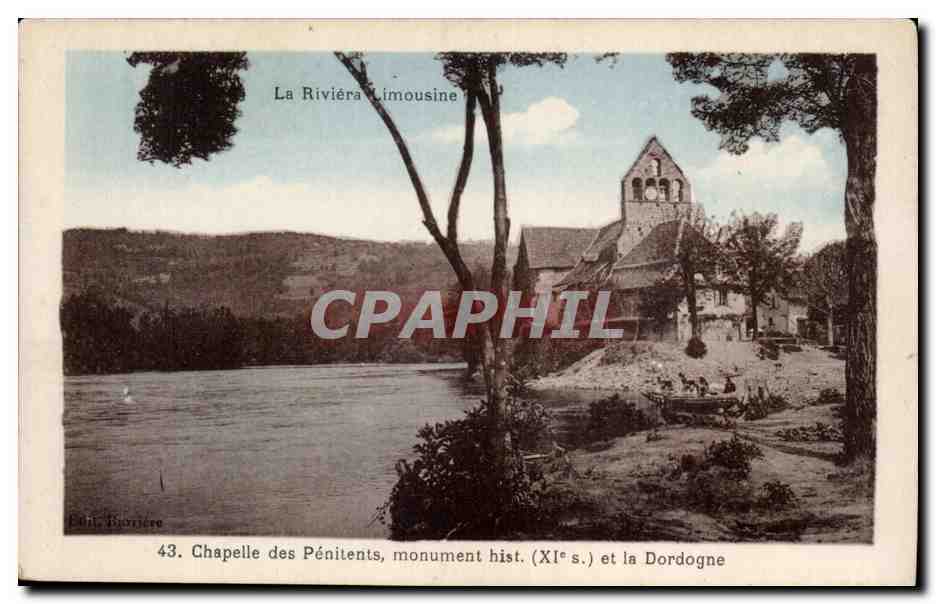 CPA Dordogne La riviere limousine Chapelle des penitents 