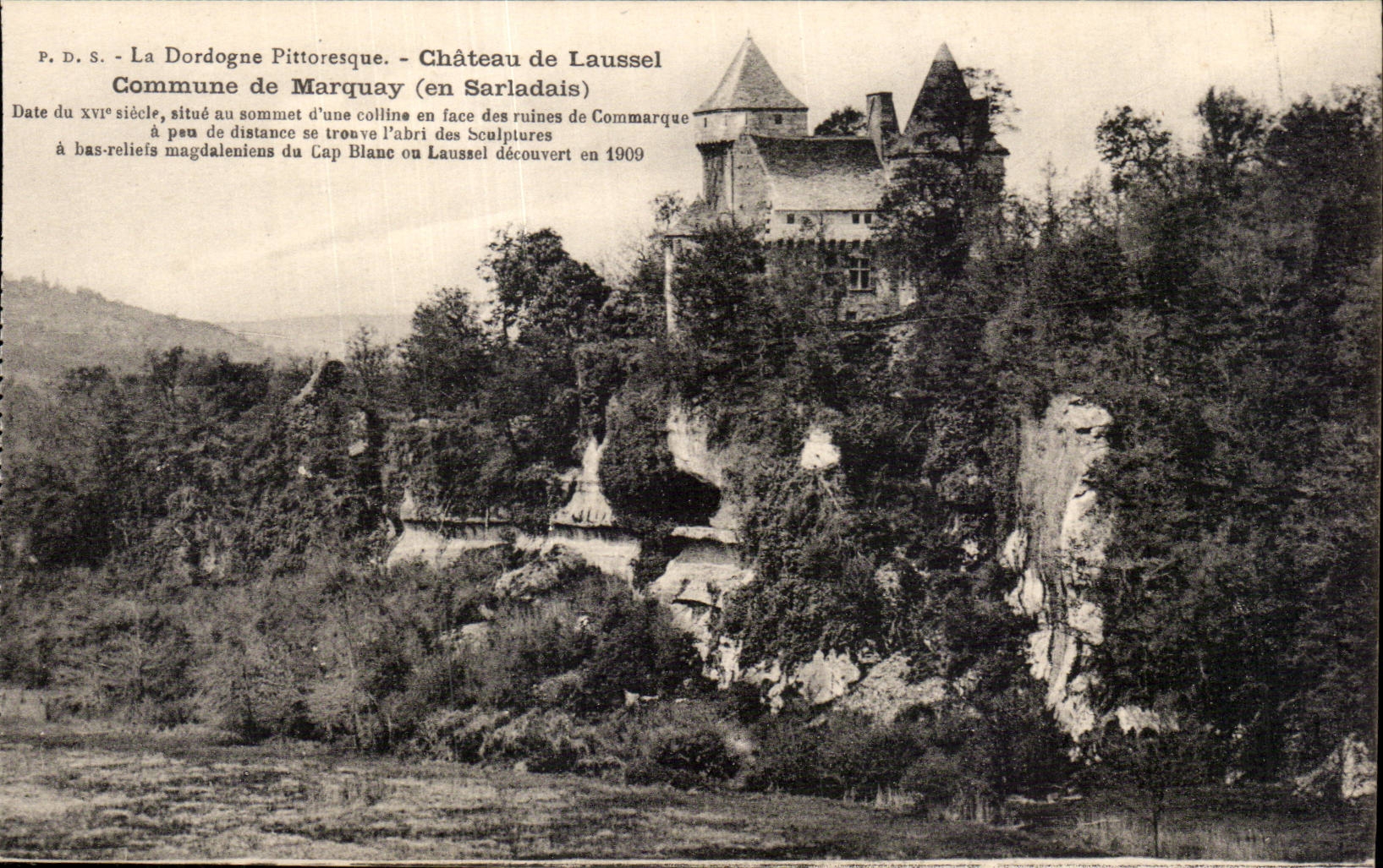 CPA Dordogne Chateau de Laussel Commune de Marquay