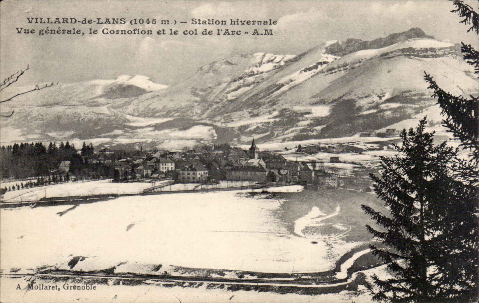 CPA Villard de Lans Station hivernale Vue generale le Cornofion et le col de l'Arc