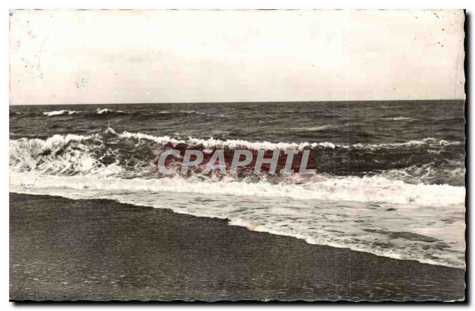 CPSM Le vieux Boucau Les vagues de l'ocean