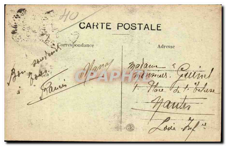 CPA Mont de Marsan Jardin de la pepiniere La cute des feuilles — Rückseite