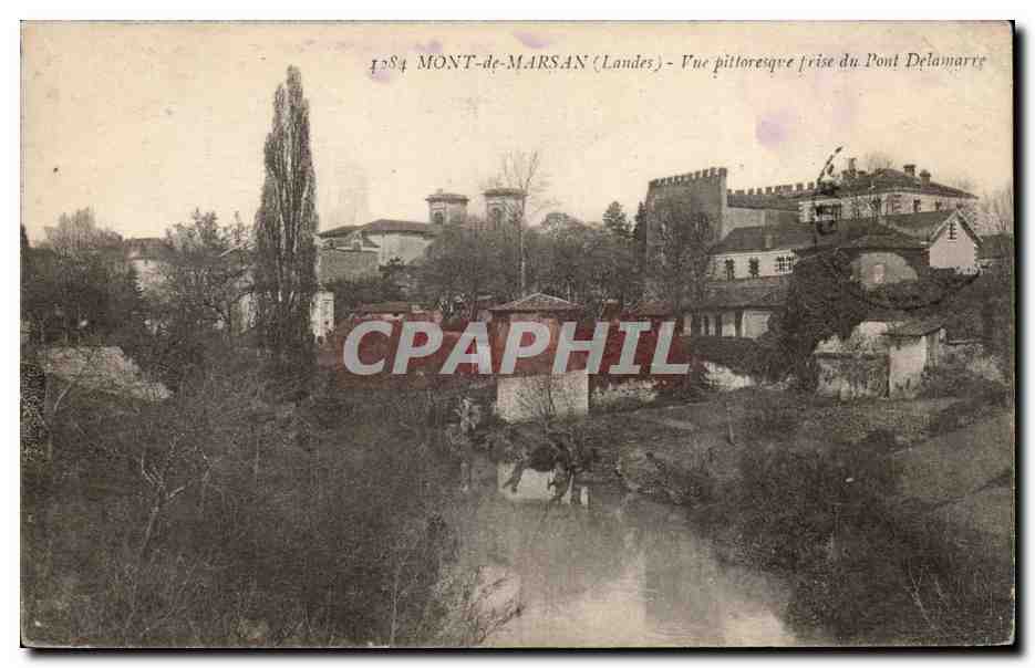 CPA Mont de Marsan Vue pittoresque prise du pont Delamarre