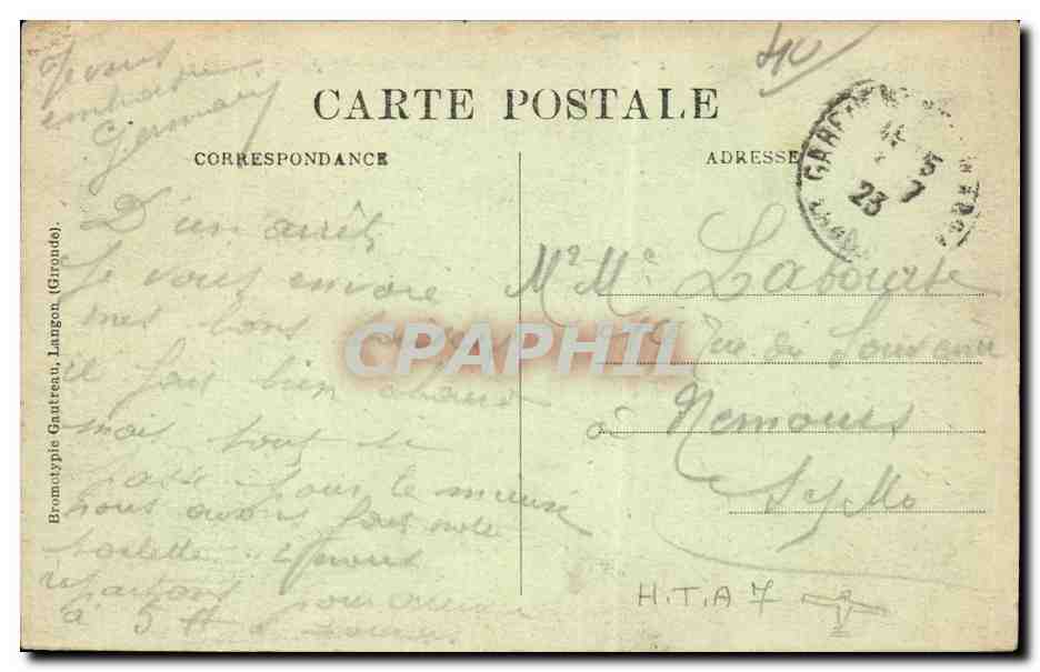 CPA Mont de Marsan Vue pittoresque prise du pont Delamarre — Rückseite