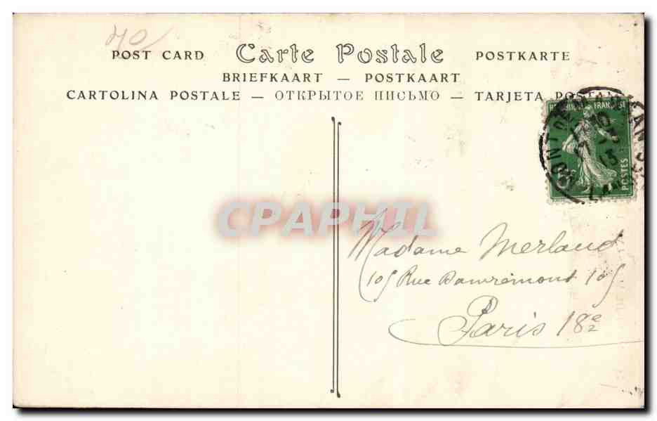 CPA Mont de Marsan Vieilles maisons — Rückseite