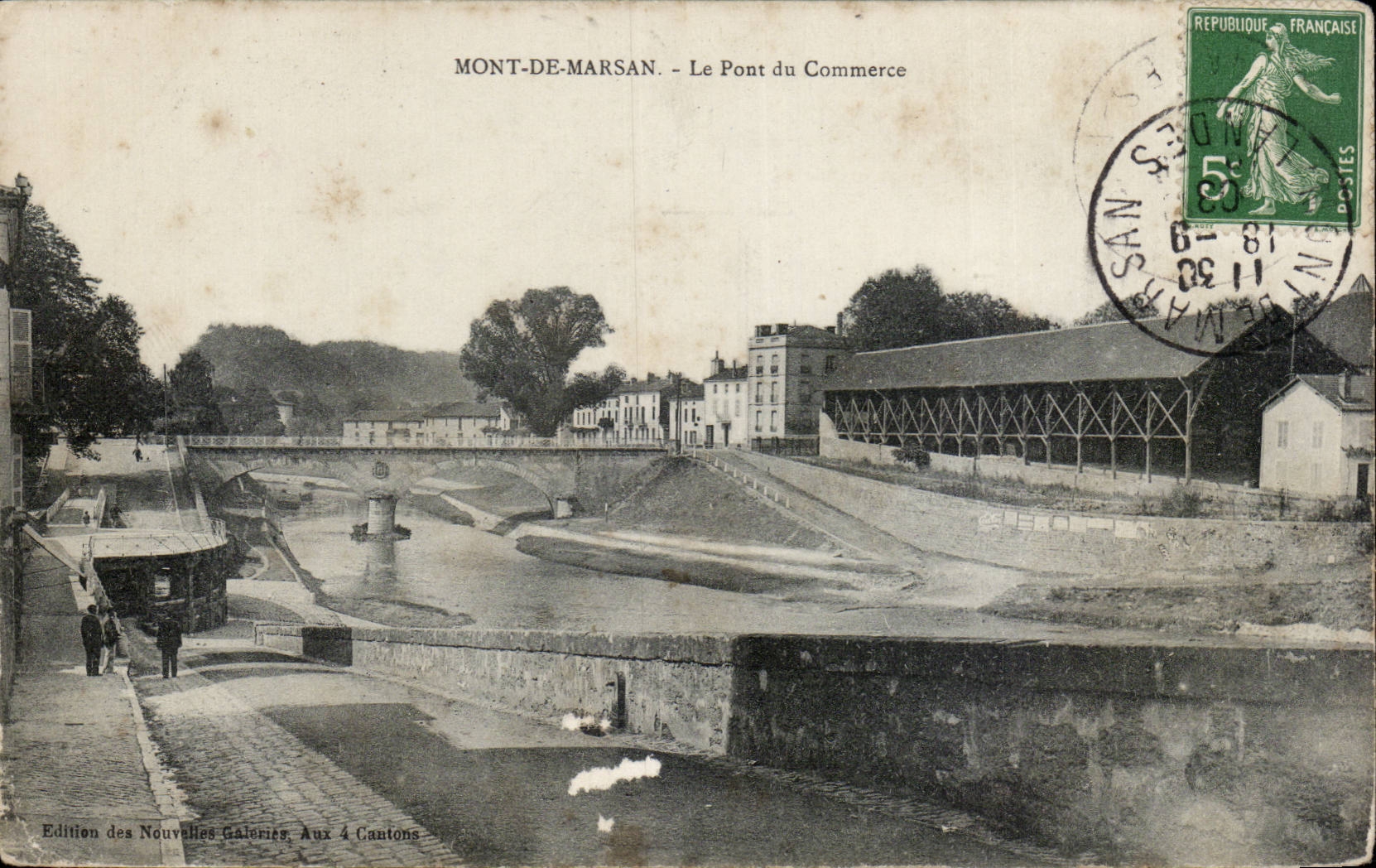 CPA Mont de Marsan Le pont du commerce