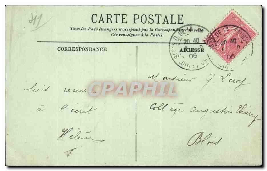 CPA Blois Le chateau Embleme de Francois 1er — Verso