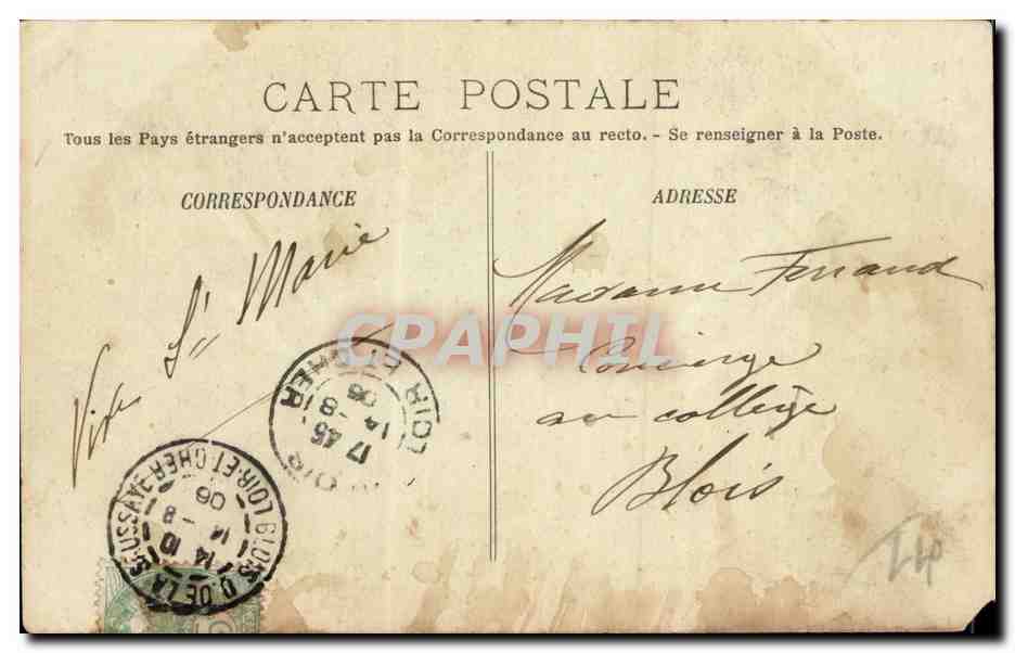 CPA Blois Le musee La cheminee du Porc Epic — Verso