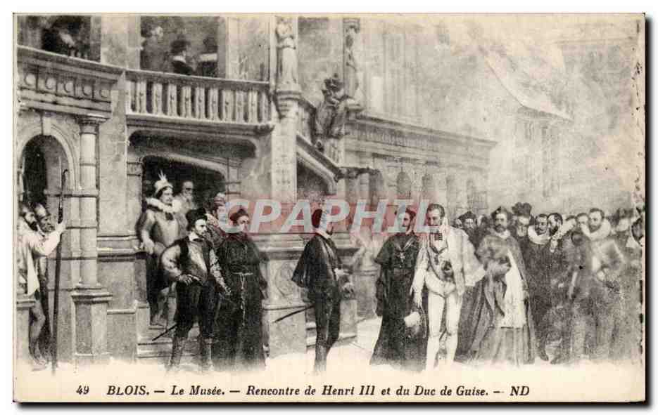 CPA Blois Le musee La rencontre de Henri III et du duc de Guise