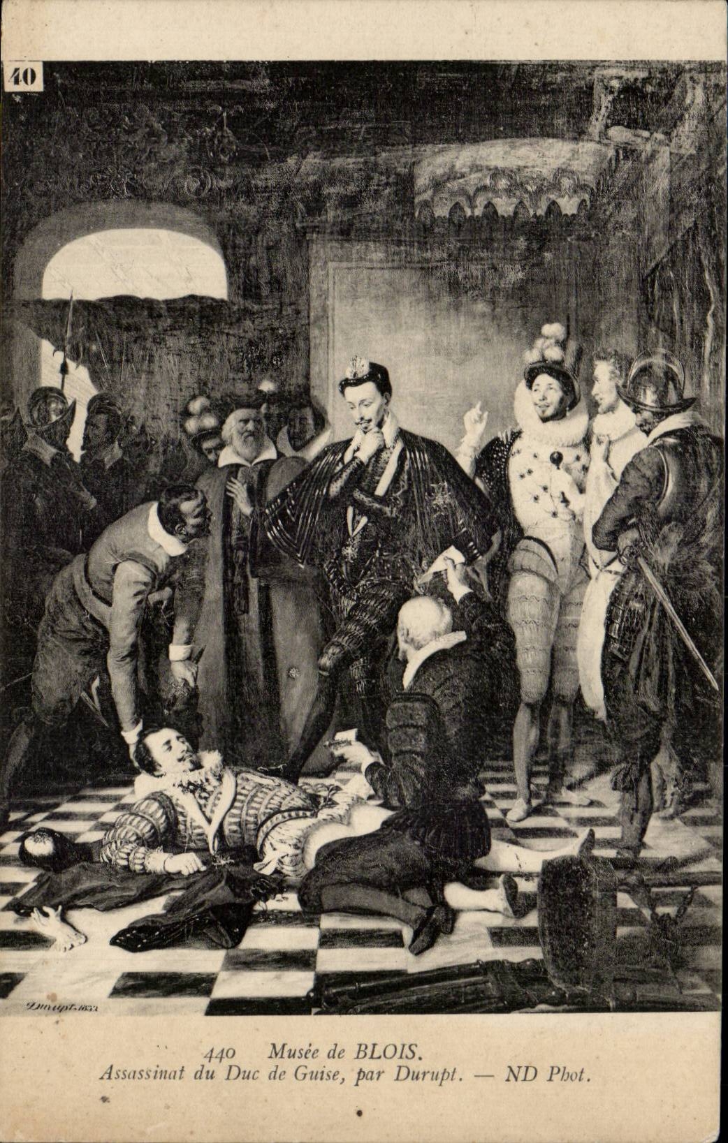 CPA Blois Le musee Assassinat du duc de Guise par Durupt