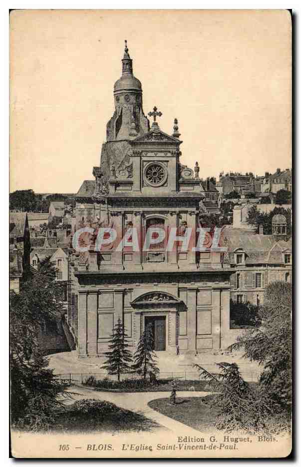 CPA Blois L'eglise Saint Vincent de paul