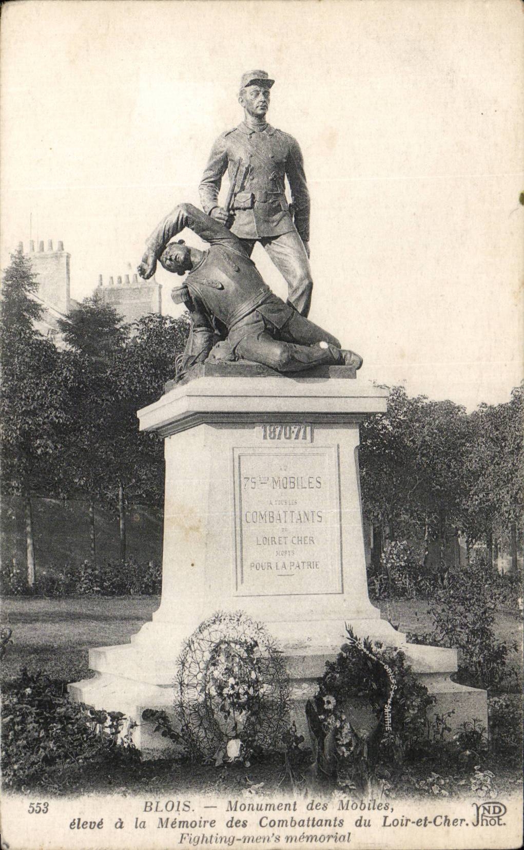 BLOIS — Monument des Mobiles, élevé à la Mémoire des Combattants du Loir-et-Cher — J. Hot, n° 553