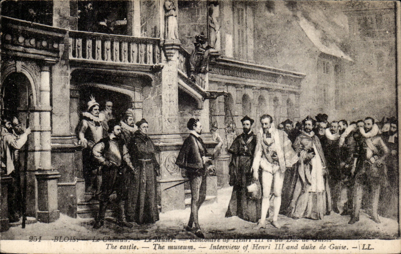 CPA Blois Le musee Rencontre de Henri III et du duc de Guise