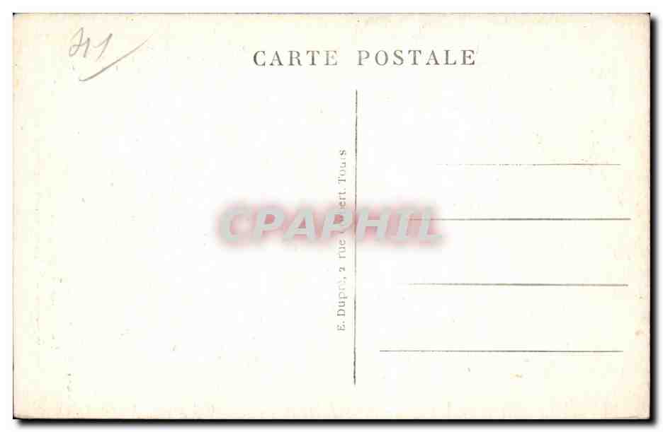 CPA Blois Le chateau Aile Louis XII Cheminee a l'ecusson de France — Verso