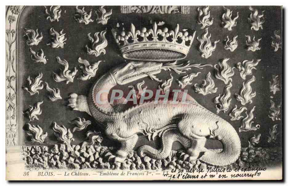 CPA Blois Le chateau Chiffre de Francois 1er