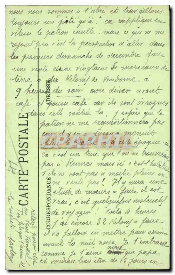 CPA Blois Le chateau le musee Cheminee de l'ecusson de France — Verso
