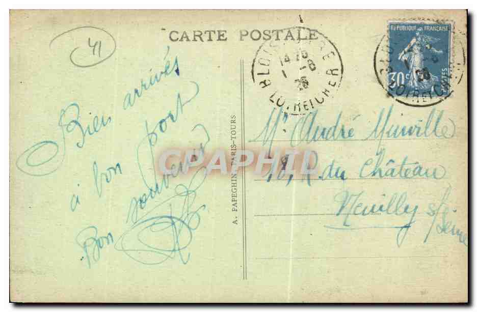 CPA Blois Observatoire Catherine de Medicis Table de pierre — Verso