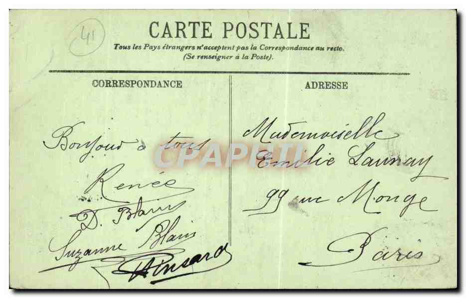 CPA Blois Les escaliers Denis Papin Jardiniers — Verso