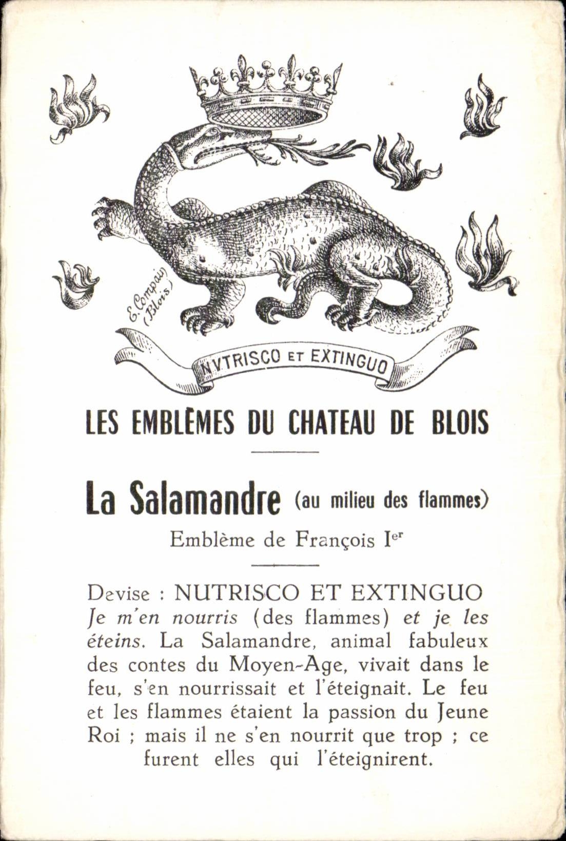 CPA Blois La salamandre Embleme de Francois 1er