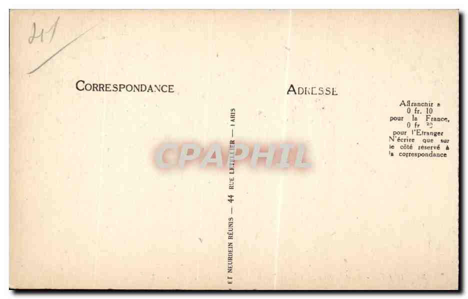 CPA Blois Le chateau L'aile Louis XII le porc epic — Verso