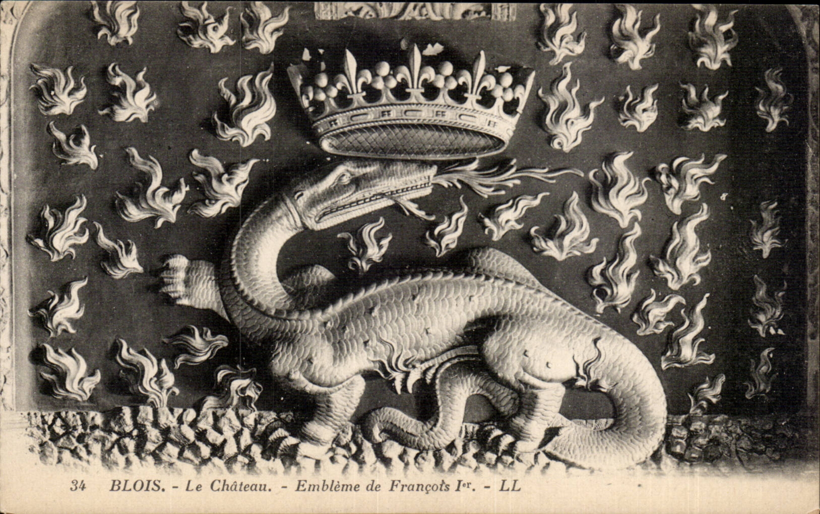 Blois - El Castillo - Emblema de Francisco I - LL
