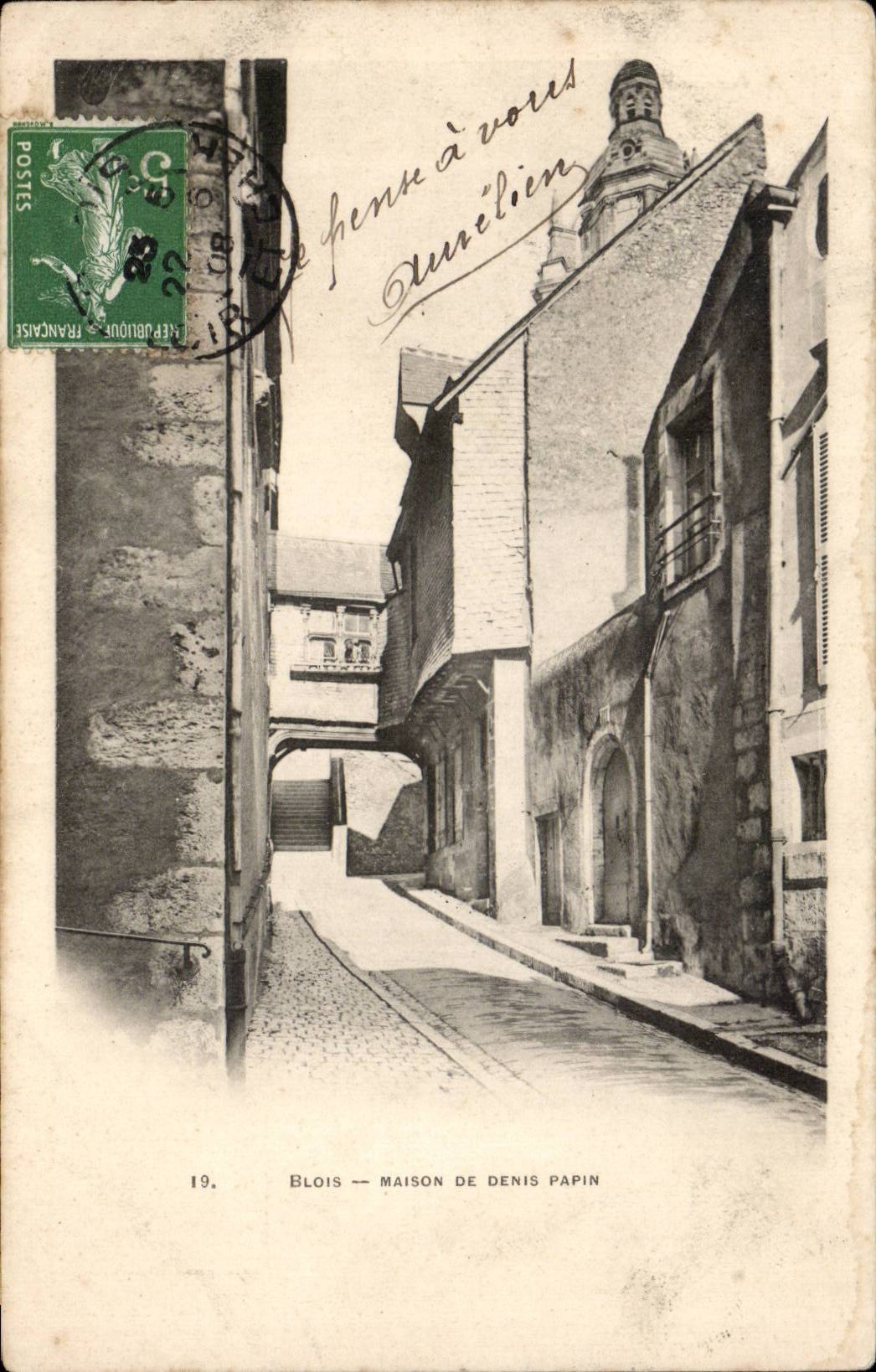 CPA Blois Maison de Denis Papin