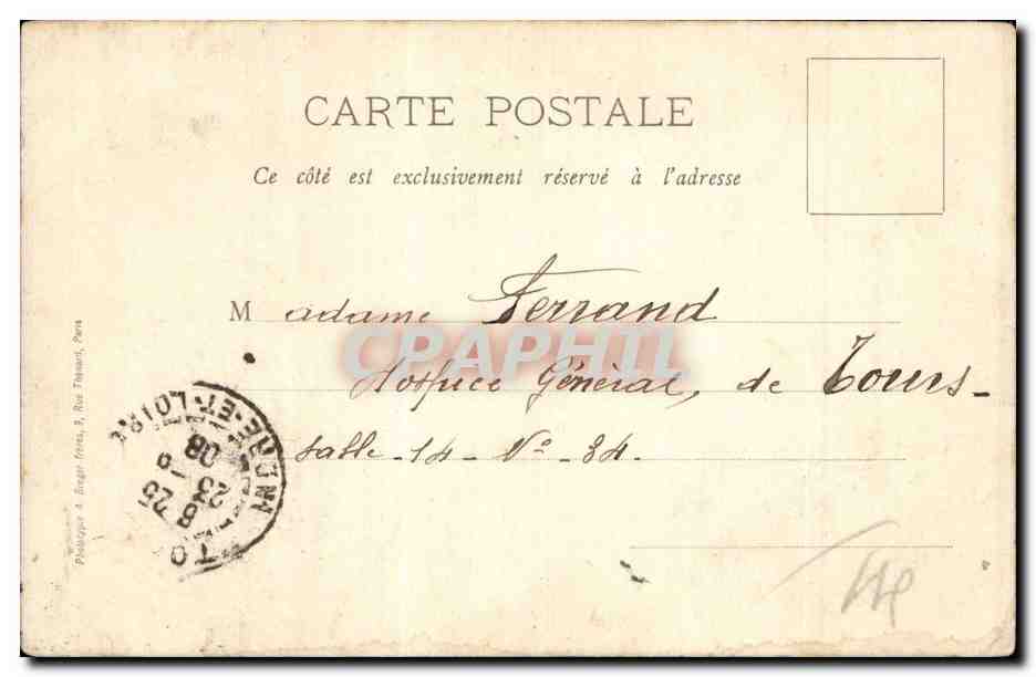CPA Blois Maison de Denis Papin — Verso