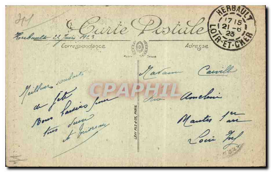 CPA Blois Les escaliers Denis Papin — Verso