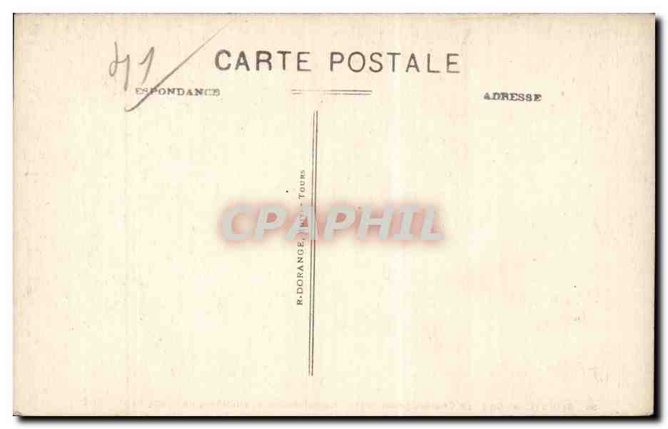 CPA Blois Eglise Le chateau La Salamandre Embleme de Francois 1er — Verso