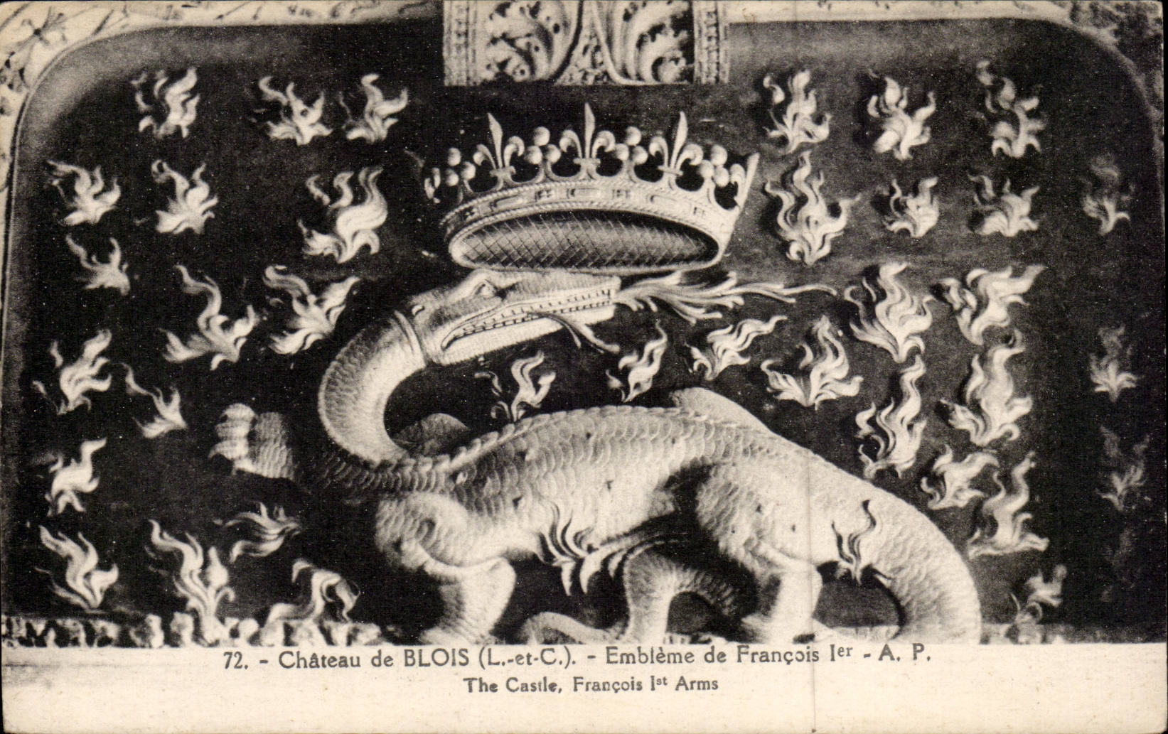 Château de BLOIS (L.-et-C.) — Emblème de François Ier — A.P.