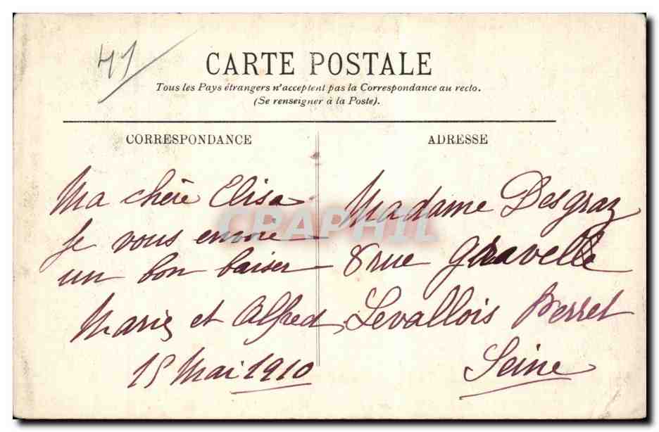 CPA Blois Le chateau Assassinat du Duc de Guise — Verso