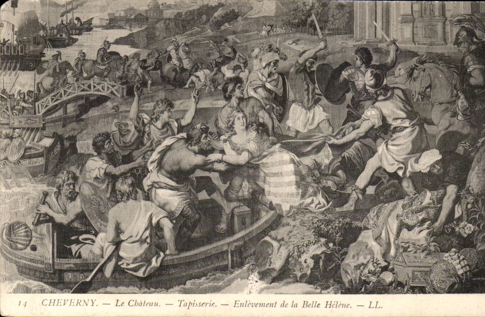 CPA Chateau de Cheverny Tapisserie Enlevement de la belle Helene