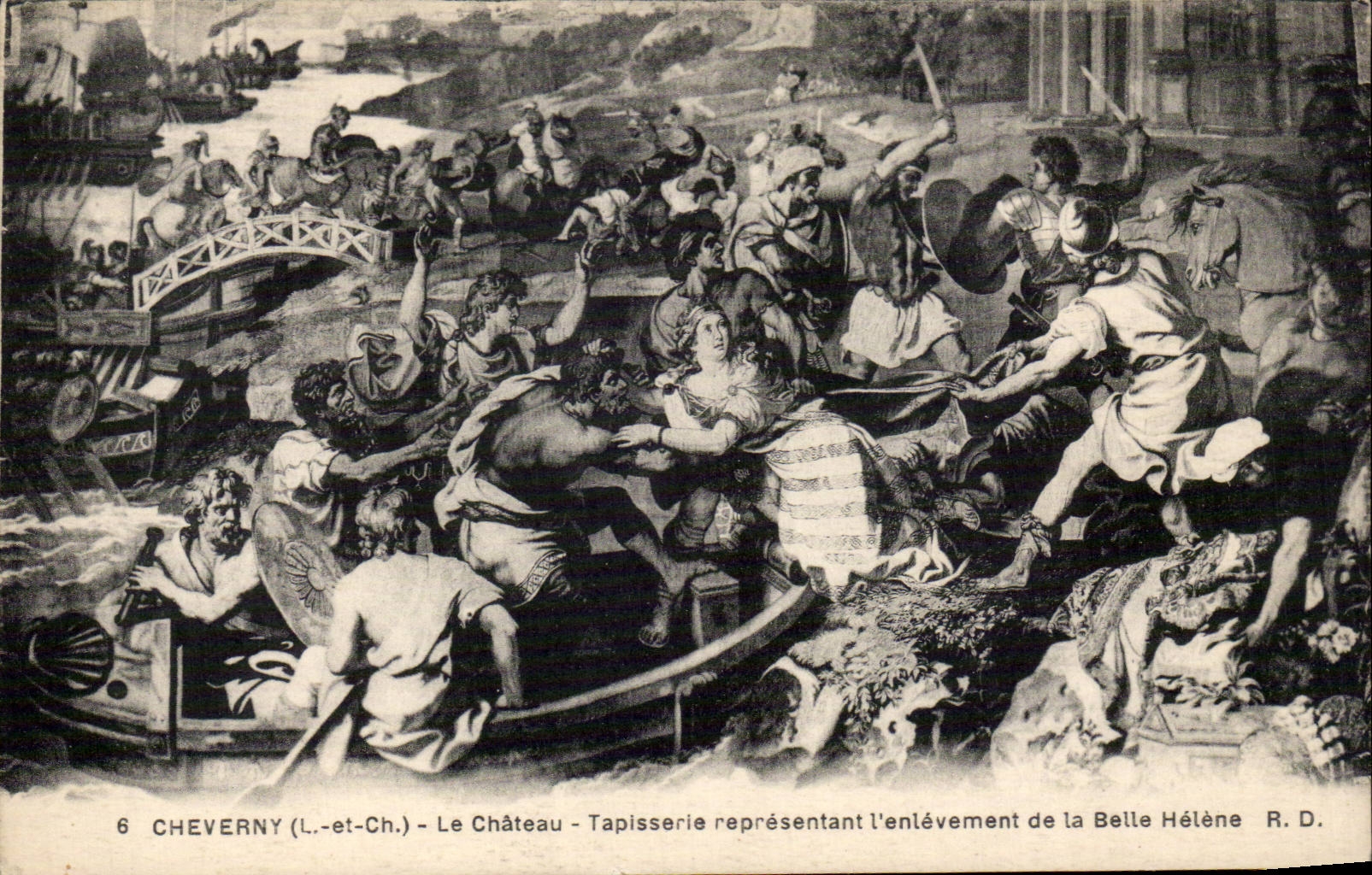 Cheverny (L.-et-Ch.) - Le Château - Tapisserie représentant l'enlèvement de la Belle Hélène - R.D.