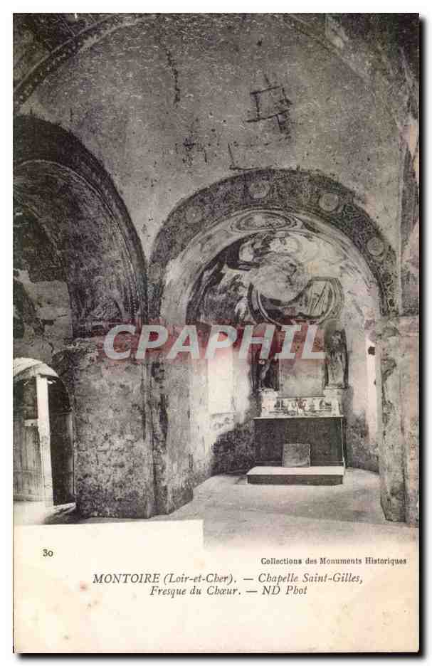 Montoire (Loir-et-Cher) — Chapelle Saint-Gilles, Fresque du Chœur — Collections des Monuments Historiques