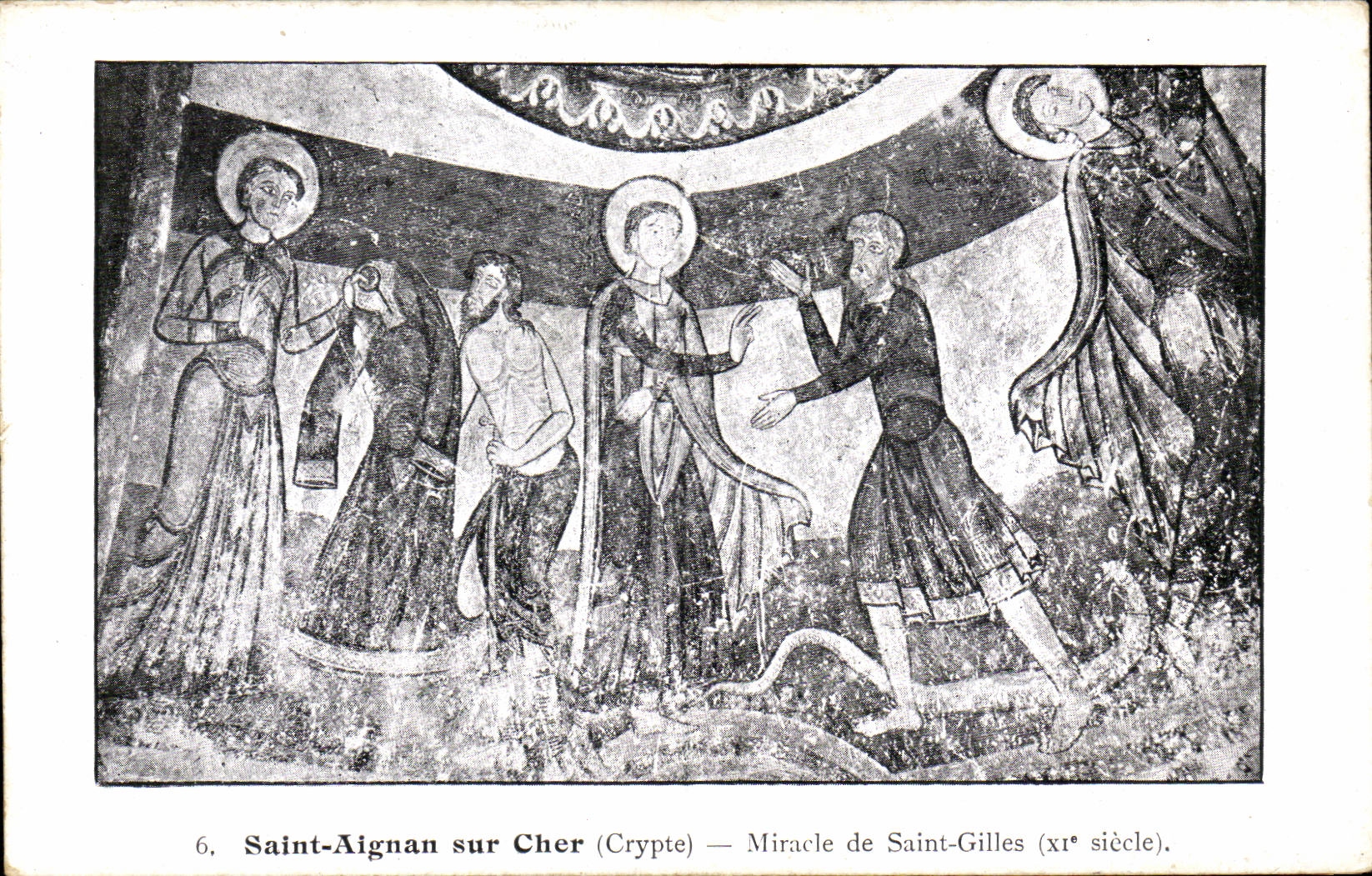 Saint-Aignan sur Cher — Crypte — Miracle de Saint-Gilles (XIe siècle)
