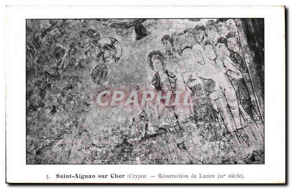 CPA Saint Aignan sur Cher Crypte Resurrection de Lazare (11eme)