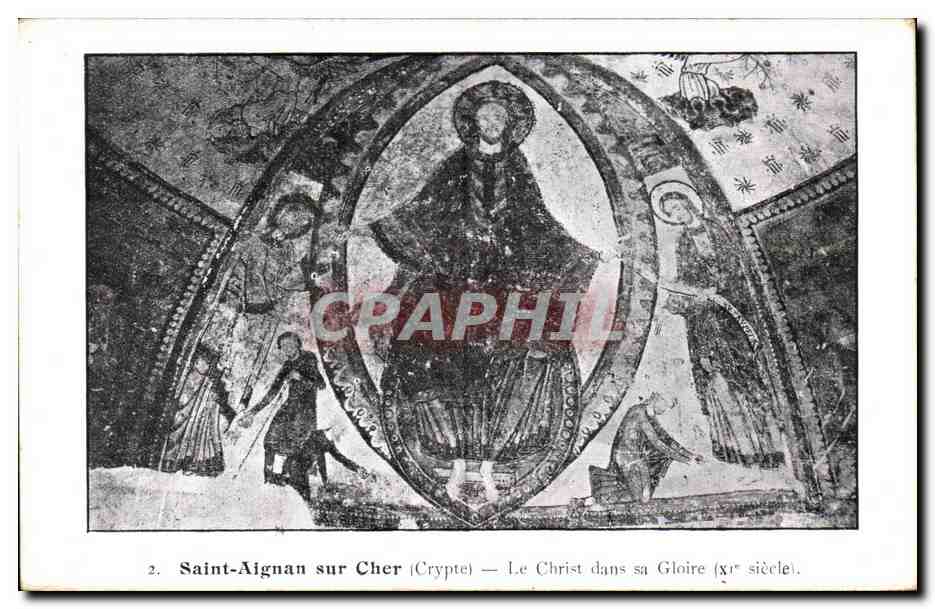 CPA Saint Aignan sur Cher Crypte Le Christ dans sa gloire (11eme)