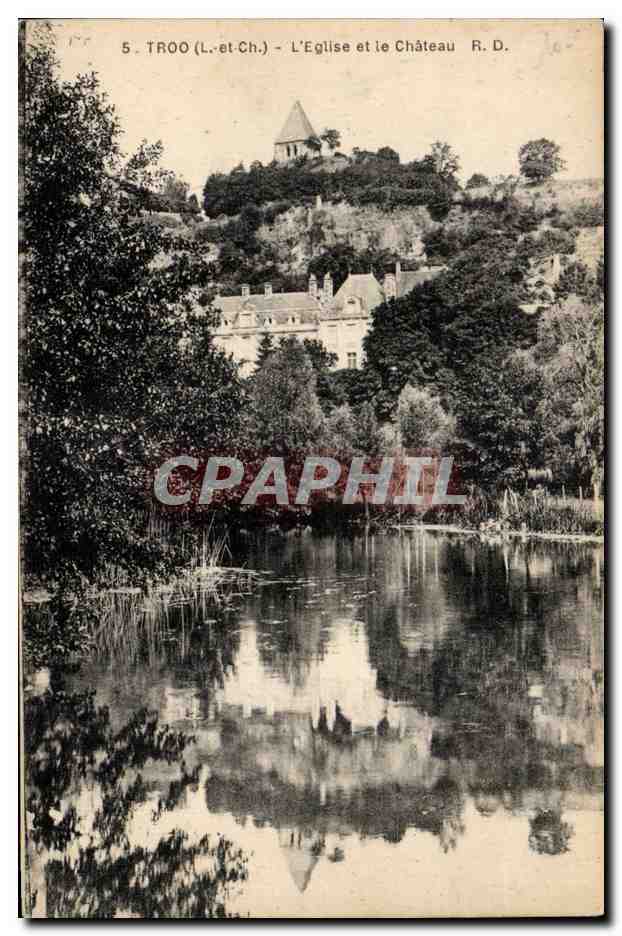 CPA Troo L'eglise et le chateau