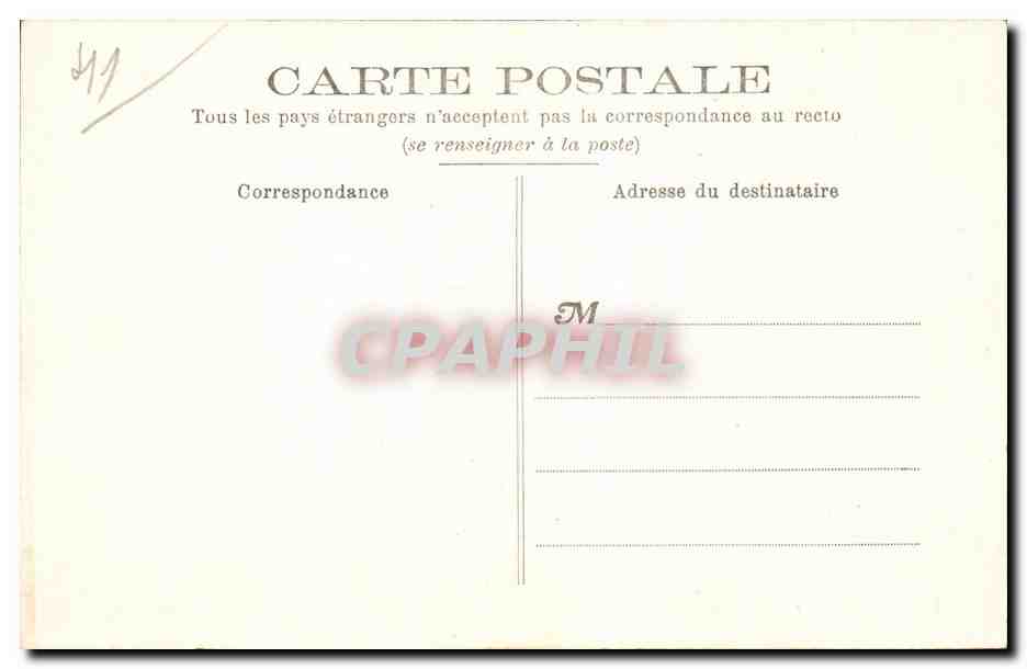 CPA Vendome Stalles de la Trinite Le joyeux baveur — Rückseite