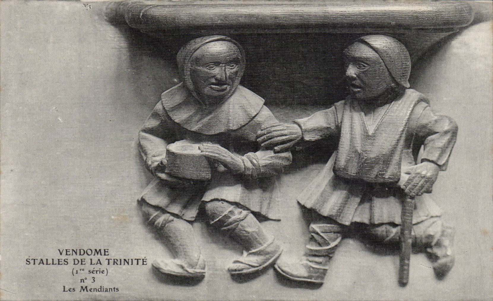 CPA Vendome Stalles de la Trinite Les mendiants