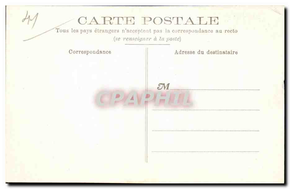 CPA Vendome Stalles de la Trinite Le joueur de cornemuse — Rückseite