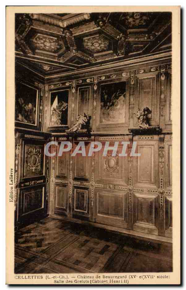 Salle des Grelots — Cabinet Henri II — Château de Beauregard (XVe et XVIIe siècle) — Édition Lelière