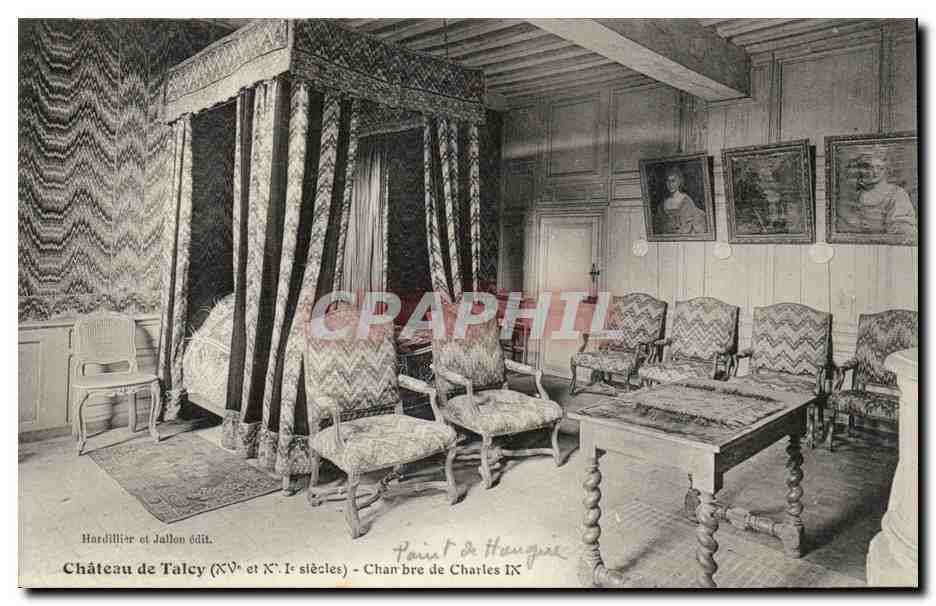 CPA Environs de Mer Talcy le chateau Chambre de Charles IX