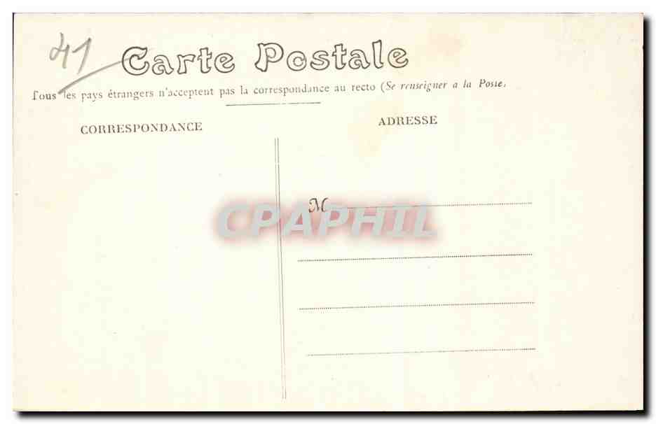 CPA Environs de Mer Talcy le chateau Chambre de Charles IX — Rückseite