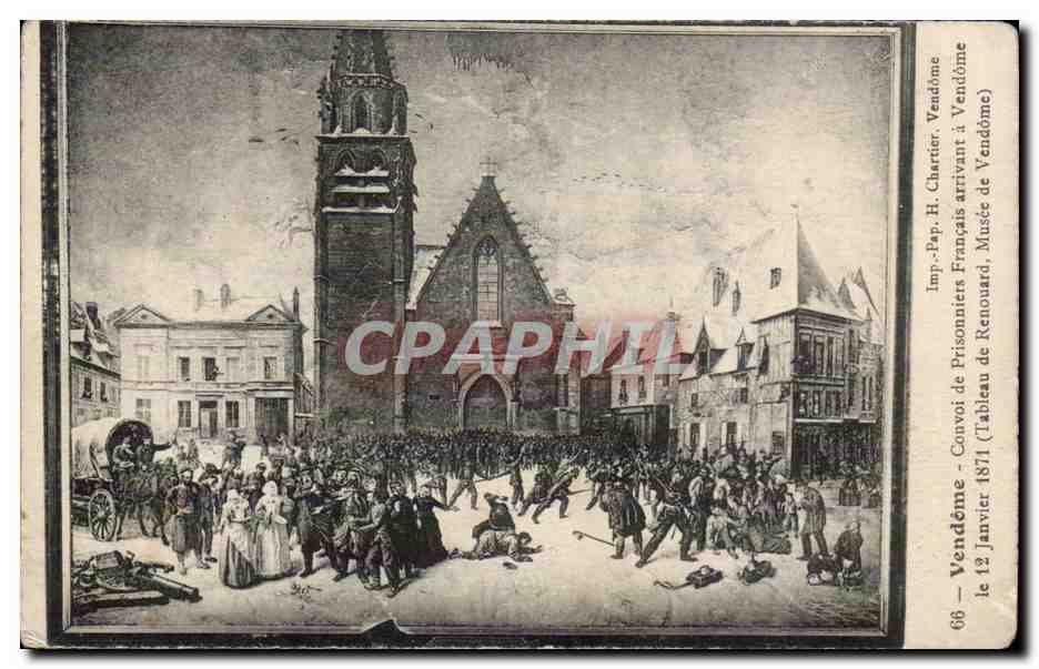 CPA Vendome Convoi des prisonniers Francais arrivant a Vendome le 12 janvier 1871